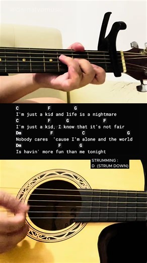 I'm Just A Kid - Simple Plan | Easy Guitar Tutorial For Beginners #guitarlesson #shorts