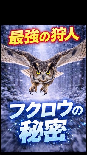 フクロウ、音で狩ります #どうぶつ雑学#shorts
