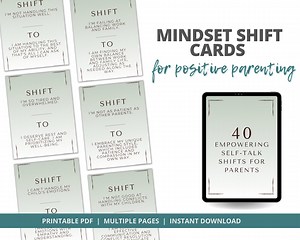 Empowered Self Talk Shifts for Parents, Positive Conscious Parenting Mindset, Printable Affirmation Cards Digital Download, Mindful Mom Dad - Etsy
