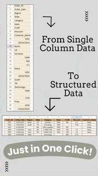 Turn 1 Long Column into a Table in Seconds #shorts