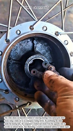 Wheel Bearing Removal Technique Using Used Chains#shorts #satisfying #welding #working