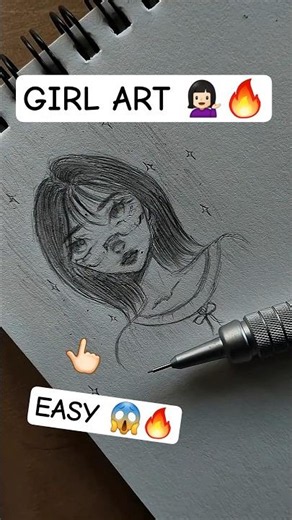 How to Draw a Cute Girl Face ✨ | Easy Pencil Drawing #shorts