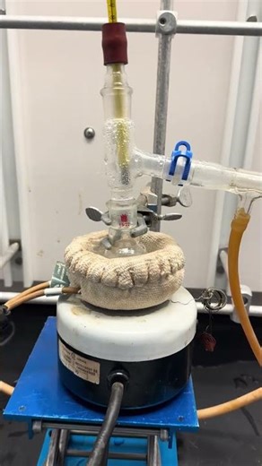 Active Simple Distillation Set-Up for dehydration of cyclohexane lab