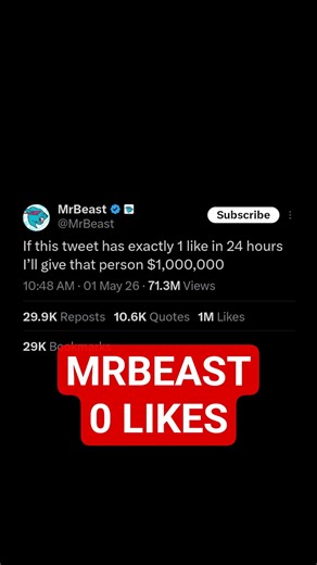 Do NOT Like This MrBeast Tweet