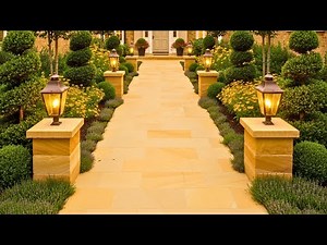 Yellow Stone Landscaping Inspiration: Modern Yellow Stone Landscaping Ideas for Your House
