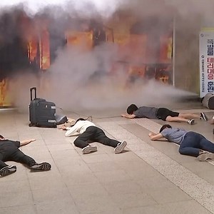This South Korean anti-terror drill simulated a poison gas attack with an exploding suitcase. | Insider International