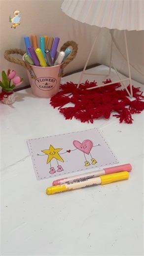 ഏറ്റവും simple ആയിട്ട് ഒരു cute card 💗|| #diy #craft