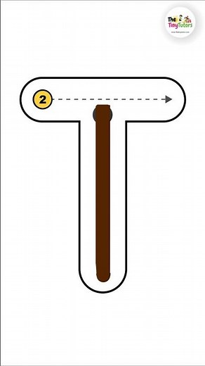 How to Write Letter T | Learn to Write Alphabet T for Kids #learnabc #alphabetwriting