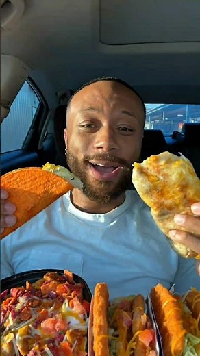 Del Taco Feast 🌮🔥 This Burrito Tacos Combo Is INSANE! 🤯 #shorts #deltaco #mukbang #asmr