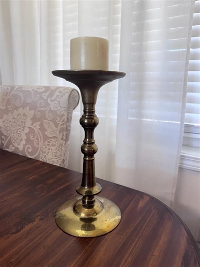 Vintage Brass Candlestick 12”H - Etsy