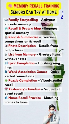 🧠 Memory Recall Training For Seniors #seniorwellness