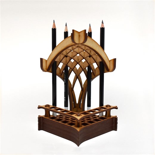 Pen Holder Laser Cut Files | Digital Cutting Files | Artwork SVG - Etsy