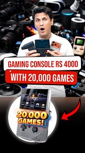 Gaming Console Rs 4000 with 20,000 games🤩🤯 This ₹4,000 console has every retro gaming console built-in with more than 20,000 built-in games. Share this with every gamer you know. I went to China and bought 4 of the most viral gadgets! A Neck AC that actually works, most powerful small blower in the world, phone cover with a back screen and a gaming console with more than 20,000 top games built-in. In this episode we are covering the gaming console. This is the SJCAM M18 gaming console. This on