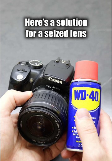 Fix Seized Camera Lens with WD-40 (Humorous)