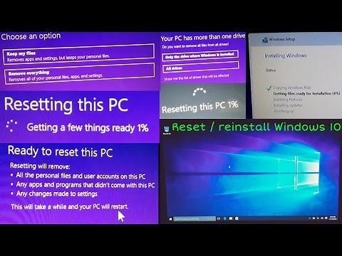 Reset or reinstall Windows 10