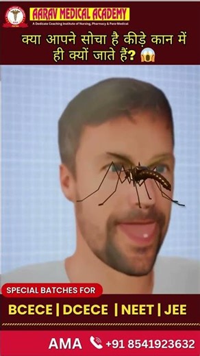 Have you ever wondered why insects go into the ears? 😱 @aaravmedicalacademy #earhealth #earcare