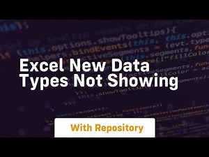 excel new data types not showing
