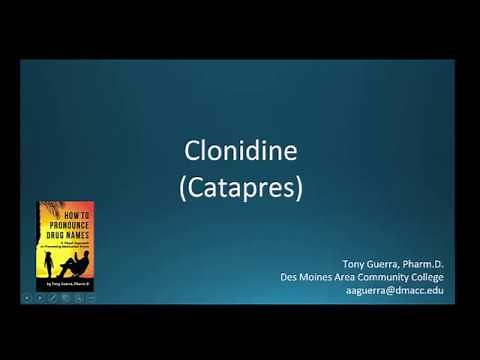 (CC) How to Pronounce clonidine (Catapres) Backbuilding Pharmacology