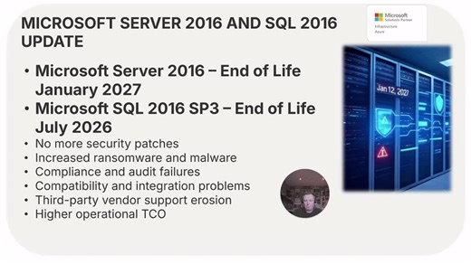 Urgent: Prepare for the End of Support for Microsoft Server 2016 and SQL 2016 | Ian Thurlbeck