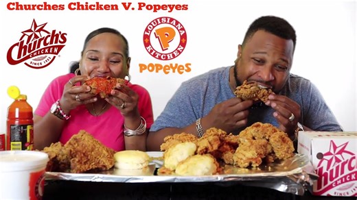 Church’s vs Popeyes chicken—side-by-side mukbang