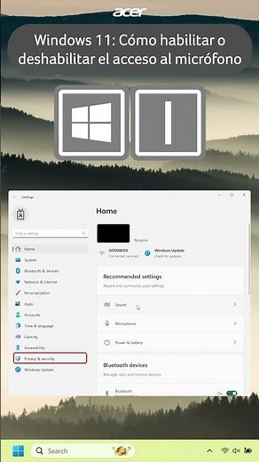 Windows 11 - Cómo habilitar/deshabilitar el acceso al micrófono