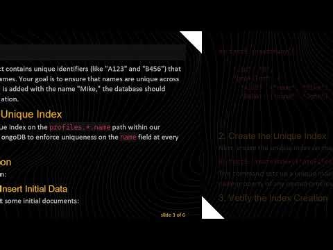 Implementing a MongoDB Unique Index on Nested Objects