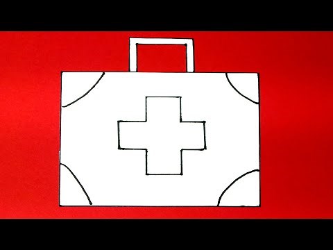 Cómo dibujar un botiquín de equipo médico - Dibujos paso a paso