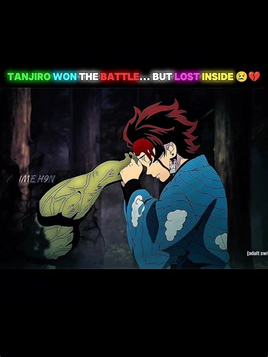 tanjiro Won the Battle… But Lost Inside 😢💔 #tanjiro #tanjirokamado #demonslayer #anime
