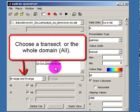 Delft3D Tutorial - QuickPlot