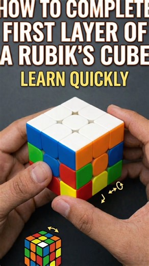 how to complete the first layer of Rubik's cube #moyucube #gancube #cubicle #cuber' sky