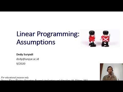 Week1. 2 Linear Programming Assumptions
