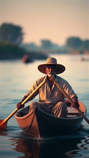 21 December 2025“A Boatman Rows Through Life | Calm River Morning 🌅”