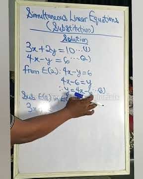 Simultaneous Linear Equations (Substitution Method)