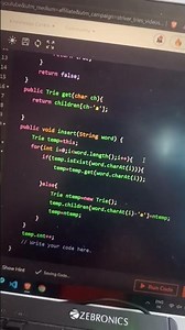 Trie 2 implementation using java theboomguy