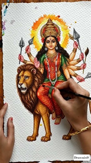 how to draw maa Durga 🎨 #shorts #drawing #song