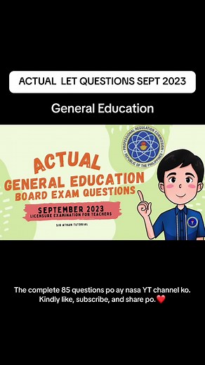 ACTUAL LET Exam Questions September 2023 | Free Review | Good Luck!