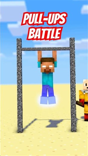 Who wins the pull-up battle in Minecraft?