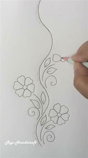 How to draw a Beautiful Borderline Designs 🌿🌿🍀easy borderline design #drawing #pencilsketch