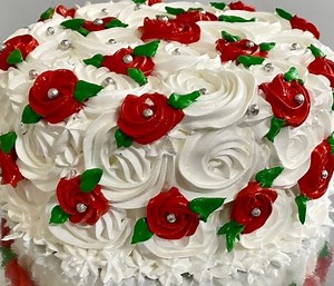 457K views · 10K reactions | Festive Rosette Cake Decoration  Home Tutorial ❤️ Just for cake lovers  | HAFSI | Facebook
