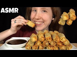 ASMR 36 SPRING ROLL CHALLENGE MUKBANG (No Talking) EATING SOUNDS