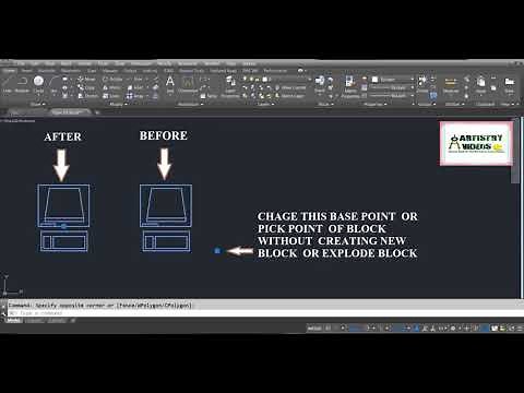 How to change Insertion Point /Pick Point /Base Point of Block in AutoCAD