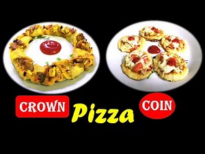 Home Made Crown Pizza | Coin Pizza | Home Made Pizza | घरच्या घरी पिज़्ज़ा बनवा