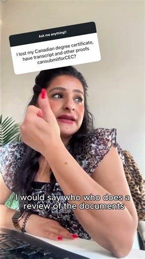 I lost my Canadian degree certificate can I apply for cec using transcripts?