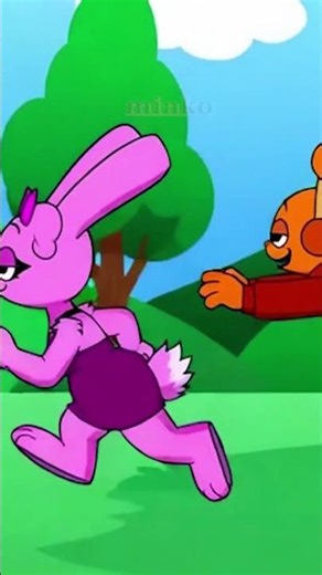 They are running after the pink rabbit from the sprunki