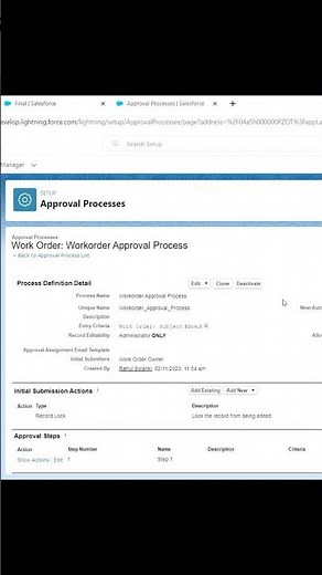 Salesforce Approval Process.