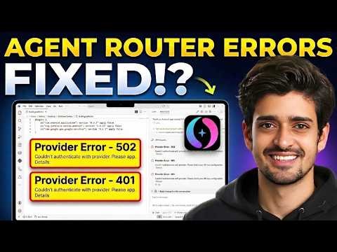 Fix Agent Router Errors in VS Code | Complete Setup Guide (Working 100%) Free AI Coding