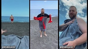 A swimsuit that dissolves in water (prank)