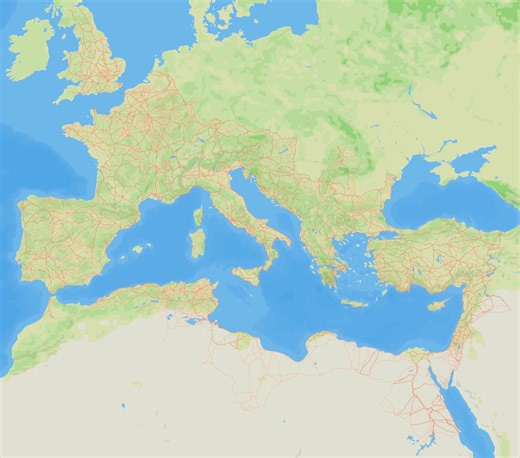 Ρωμαϊκή Αυτοκρατορία: Νέα χαρτογράφηση αποκαλύπτει 299.000 χιλιόμετρα δρόμων