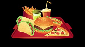 Download Fast food meal background animation for free