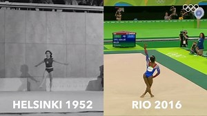 First and last women's floor gold medallists. #tbt Helsinki 1952 - Rio 2016 🥇🥇 | Olympics